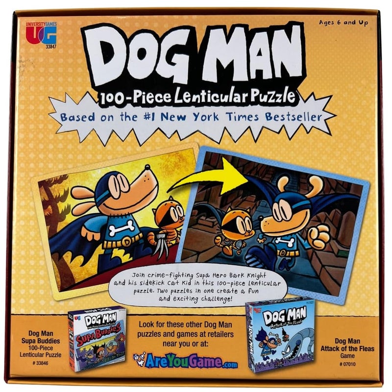 University Games, Dog Man Adventures Lenticular 100 Piece Puzzle - Image 2